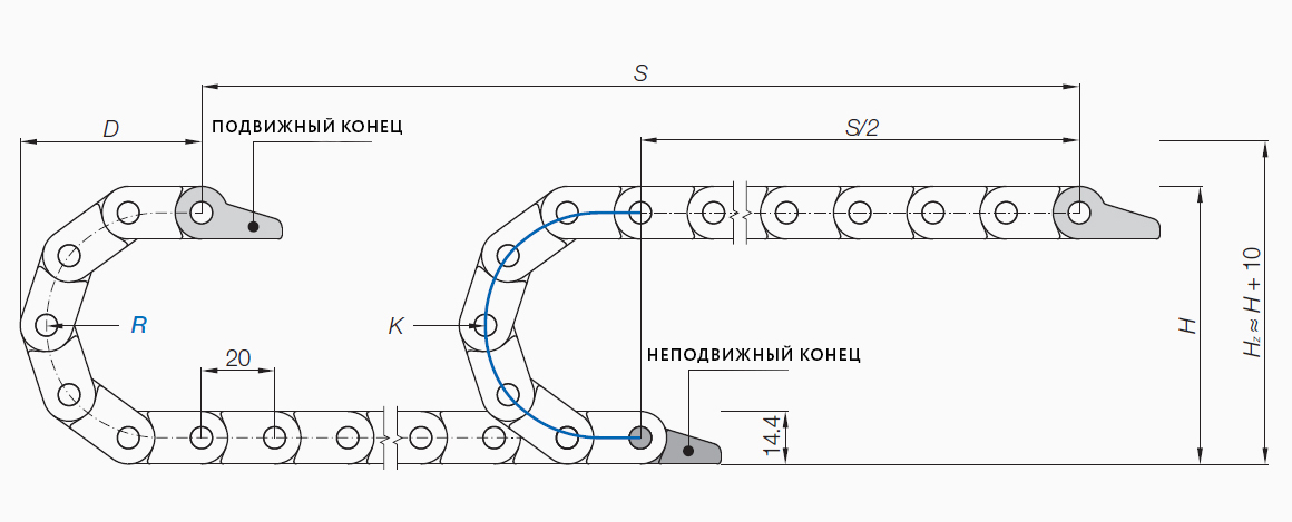 Подвесное применение, короткий ход